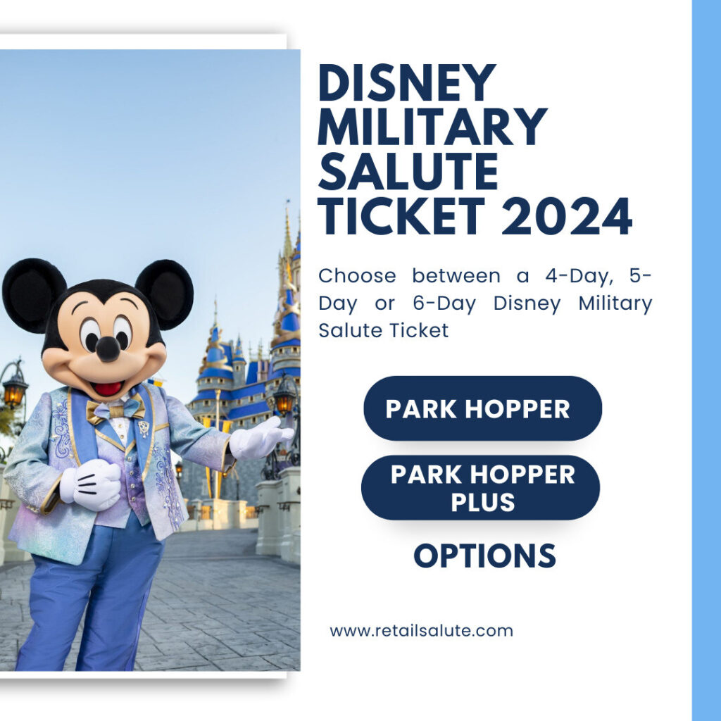 Disney Military Salute Ticket 2024 RETAIL SALUTE